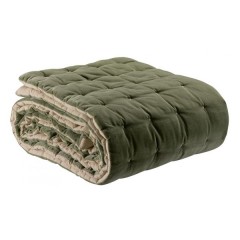 BEDCOVER DUA TWO SIDED GREEN   - BED COVERS